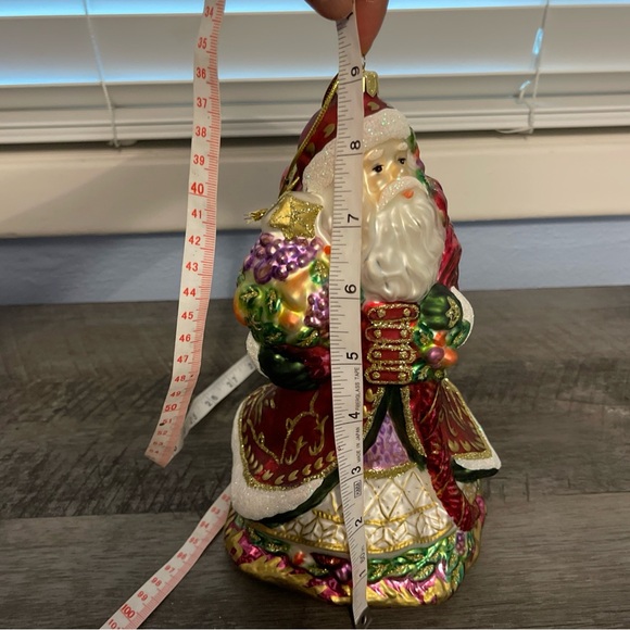 Large Glass Christmas Fitz and Floyd
Santa Claus Ornament Glitter 9" Tall
EUC - Picture 8 of 10